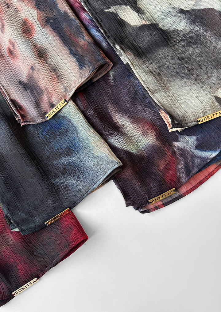 Molten Blues - Instant Hijab With Inner