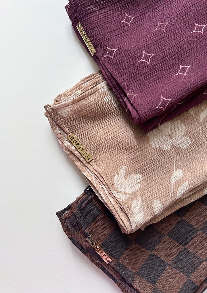 Sparkles Burgundy - Instant Hijab With Inner