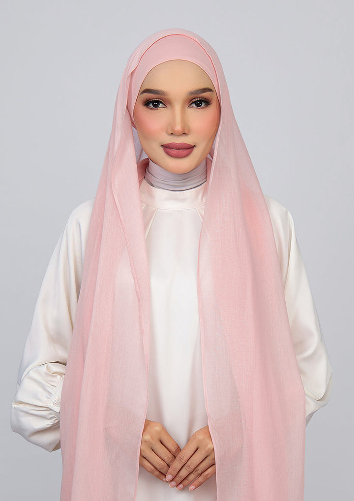 Dusty Pink - Modal Woven Shawl Set with Inner