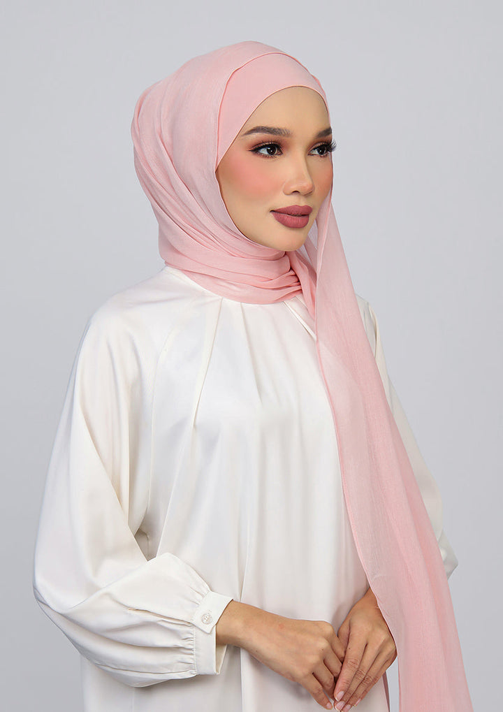Dusty Pink - Modal Woven Shawl Set with Inner