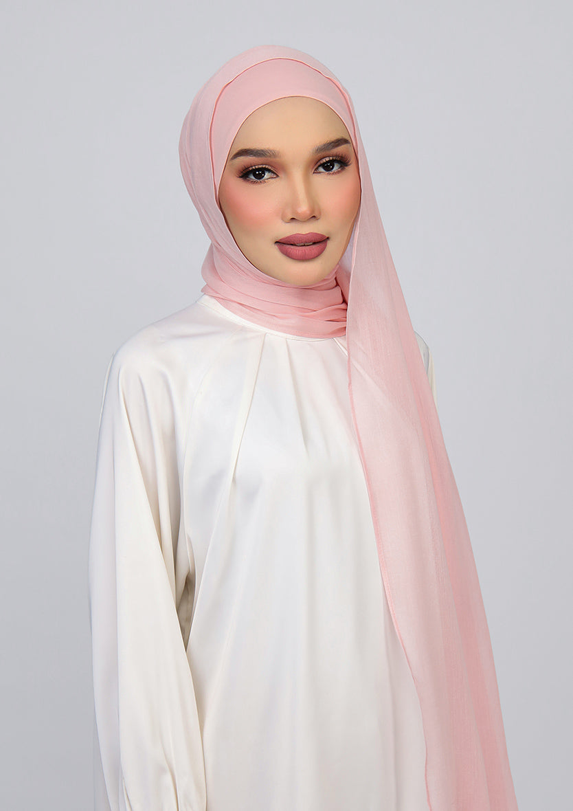 Dusty Pink - Modal Woven Shawl Set with Inner