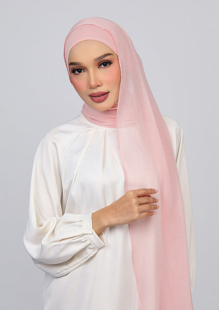 Dusty Pink - Modal Woven Shawl Set with Inner