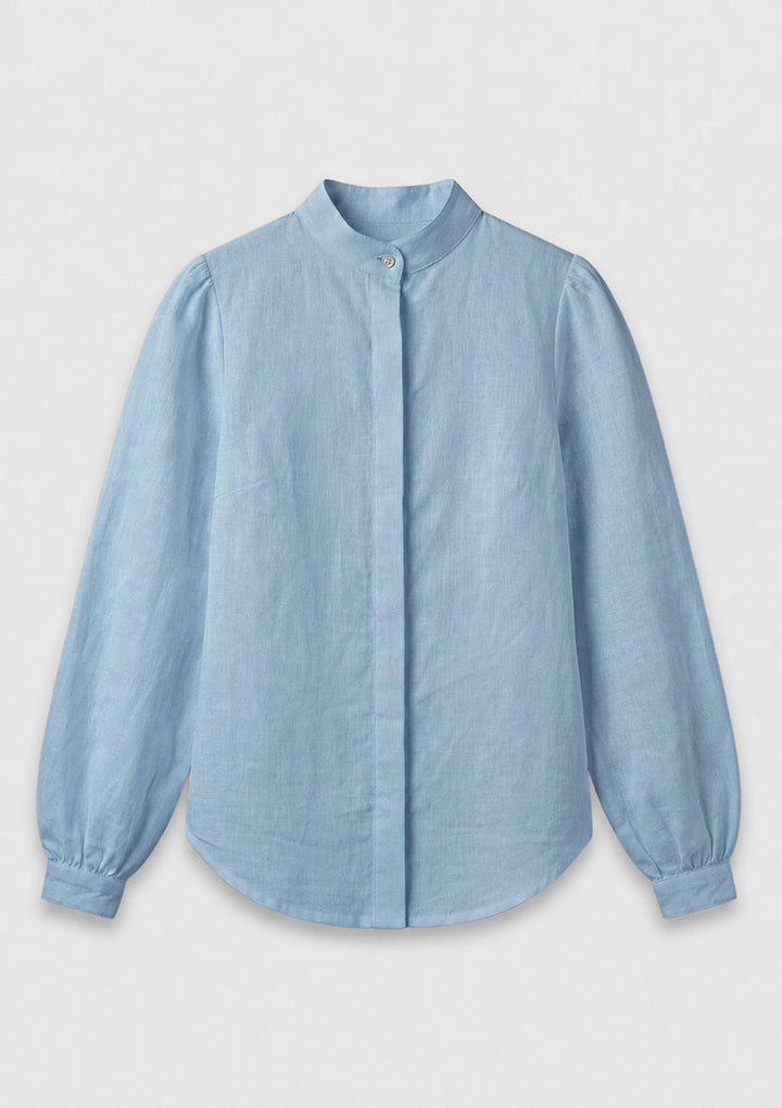 Capri Wrap Blouse - Baby Blue
