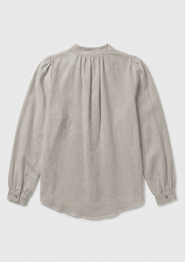 Capri Wrap Blouse - Mushroom