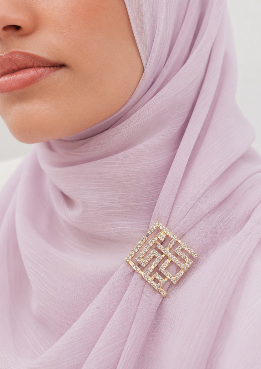 Crystal Monogram Brooch