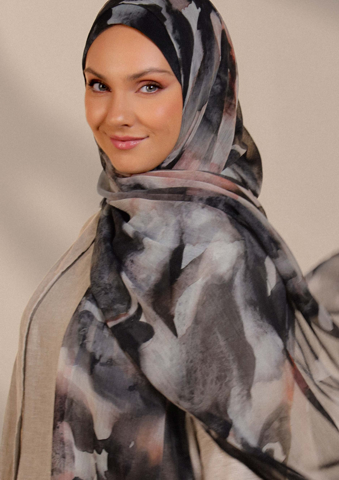 Candle Smoke - Instant Hijab With Inner