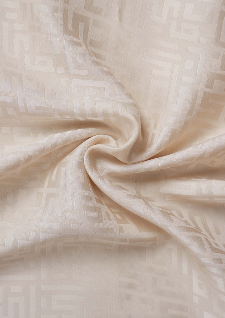 Monogram Beige-Women prayer set-Plain Jacquard Satin