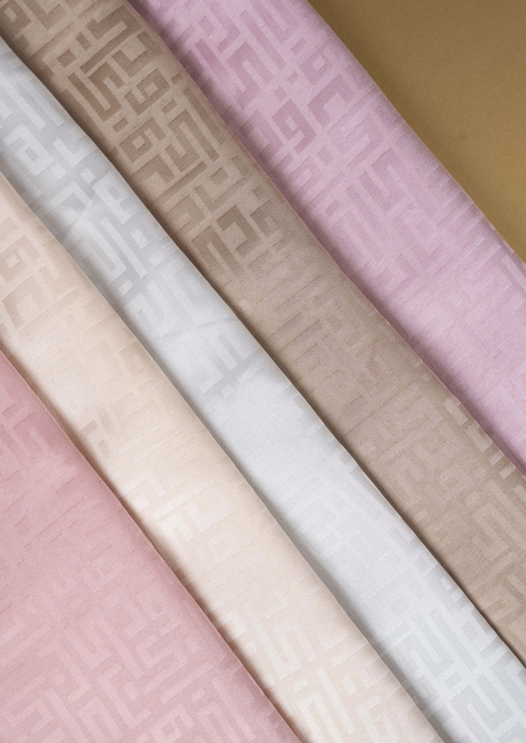 Monogram Gray-Women prayer set-Plain Jacquard Satin