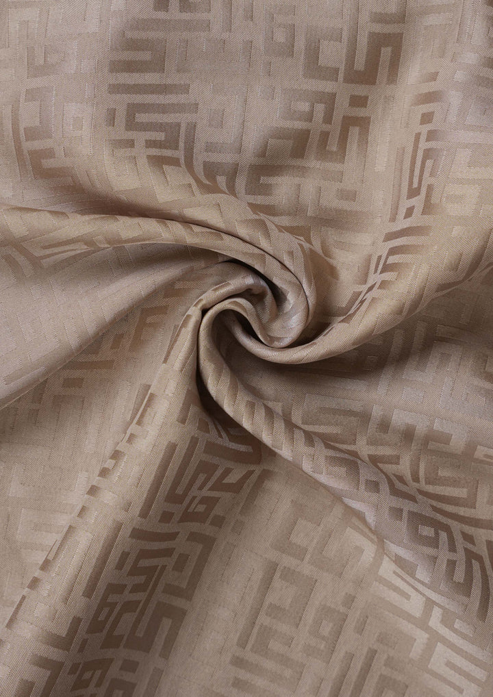 Monogram Khaki-Women prayer set-Plain Jacquard Satin