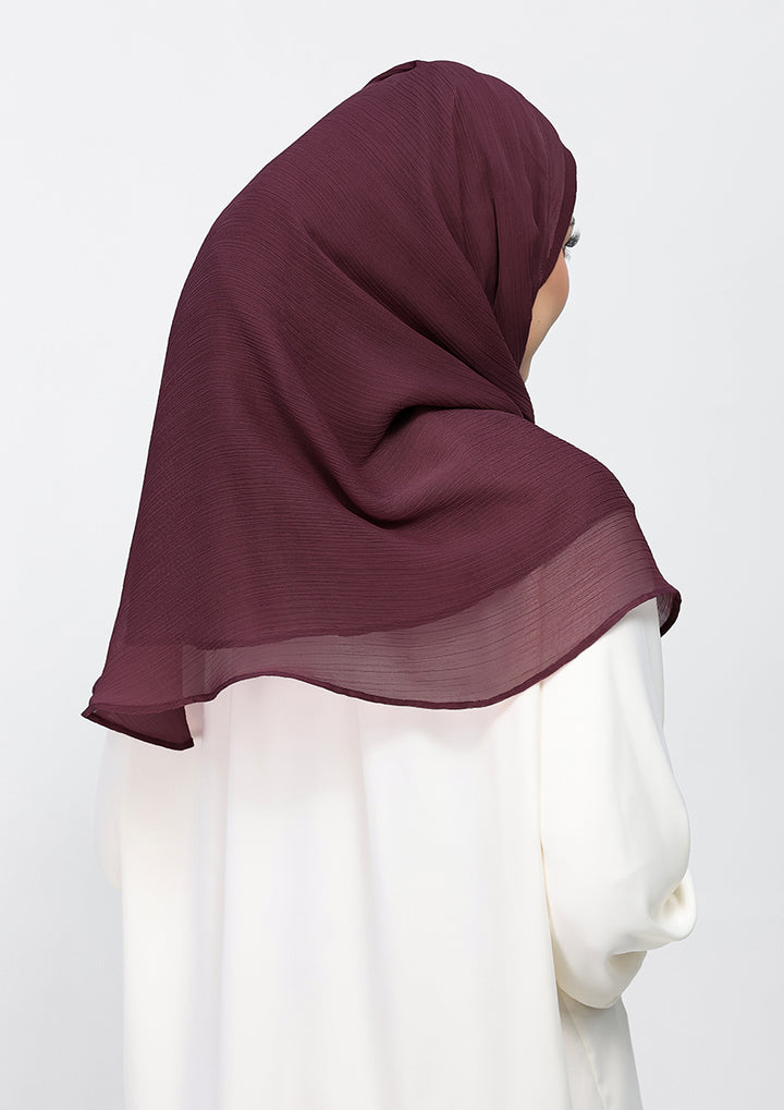 Fig - Plain Crinkled Chiffon