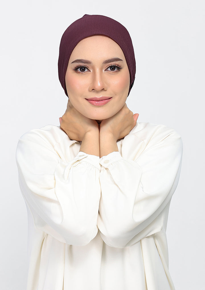 Fig - Plain Crinkled Chiffon