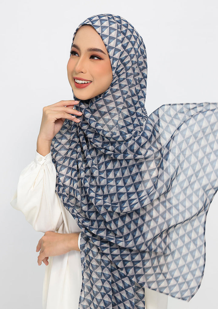 Hearts Denim - Instant Hijab With Inner