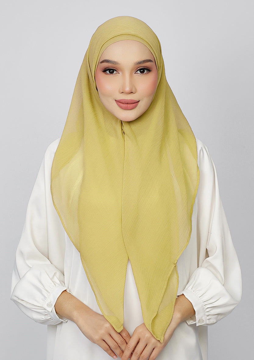 Honey Gold - Plain Crinkled Chiffon