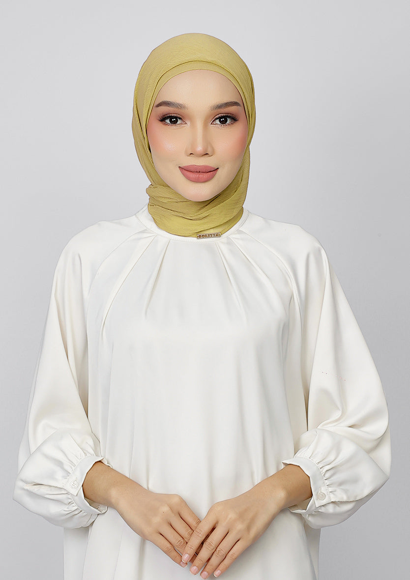 Honey Gold - Plain Crinkled Chiffon