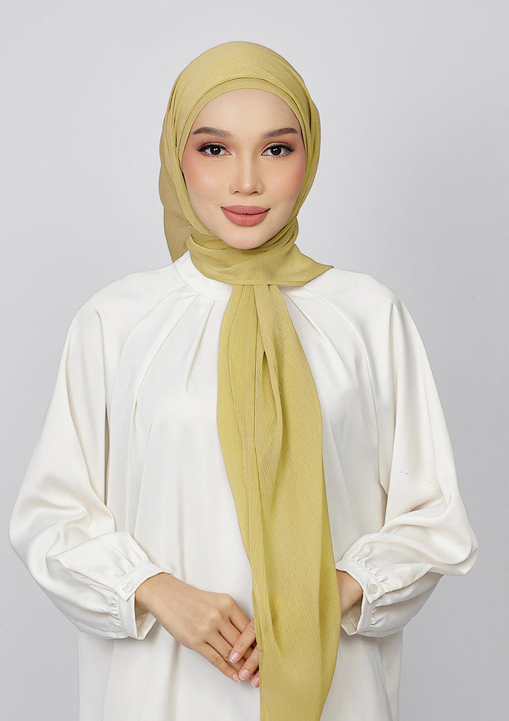 Honey Gold - Plain Crinkled Chiffon