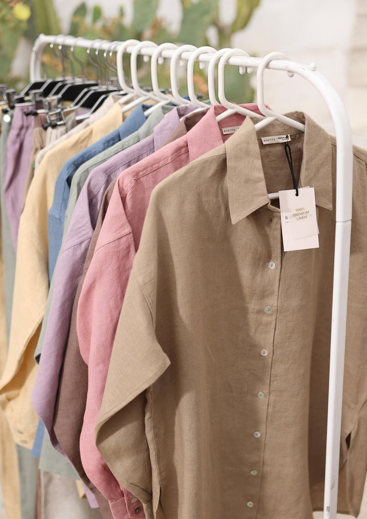 100% Italian Linen Set - Olive