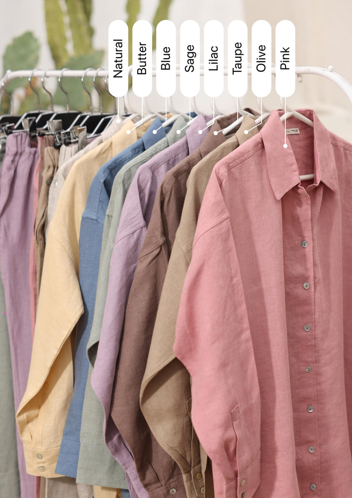 100% Italian Linen Set - Lilac