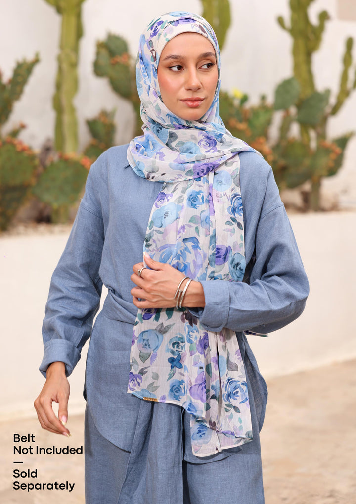 100% Italian Linen Set - Blue
