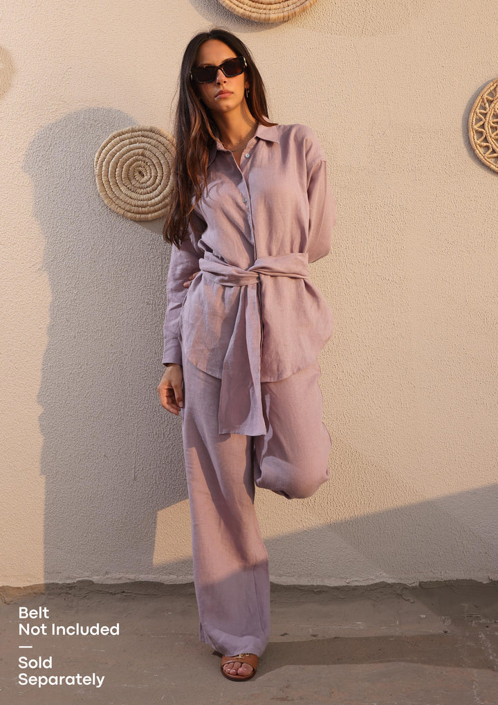 100% Italian Linen Set - Lilac