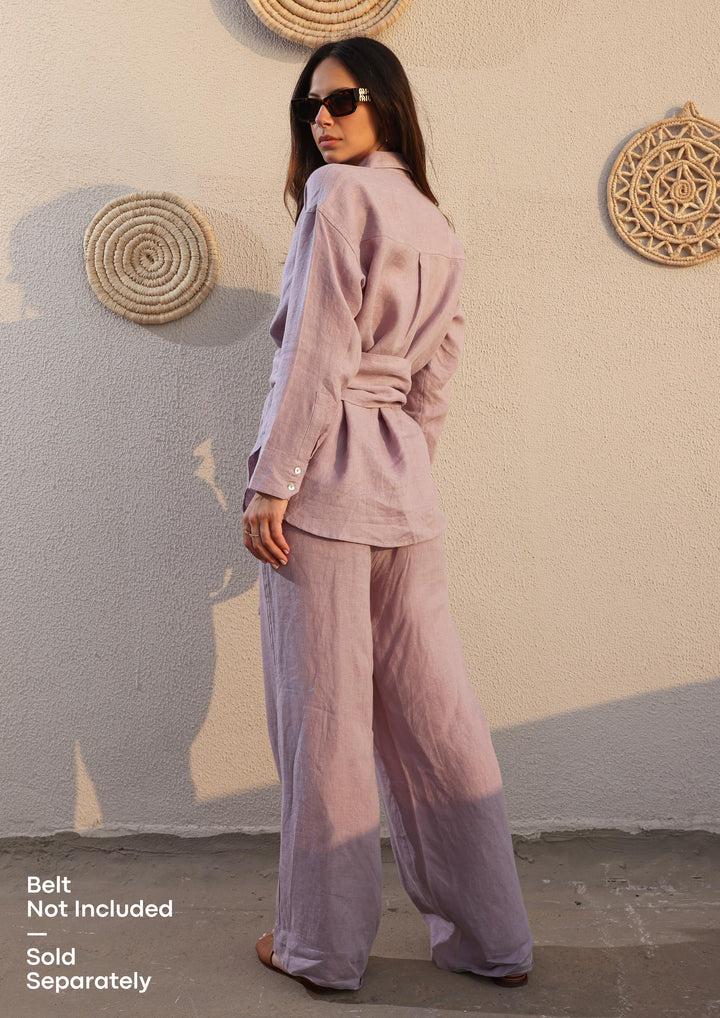100% Italian Linen Set - Lilac