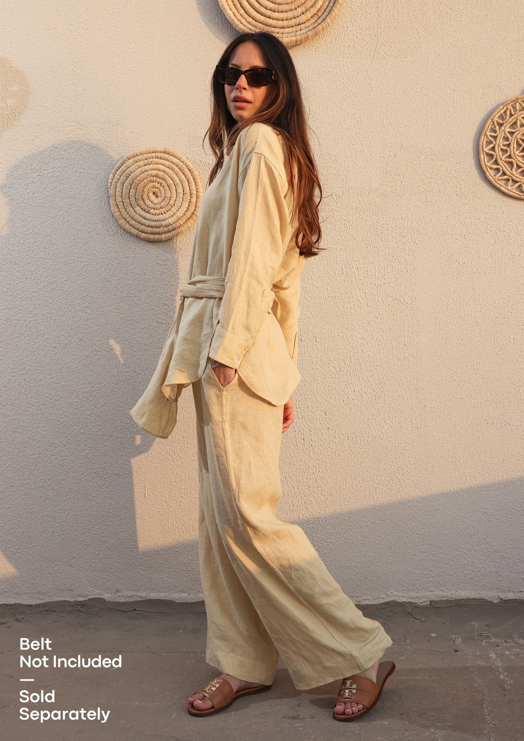 100% Italian Linen Set - Butter Yellow