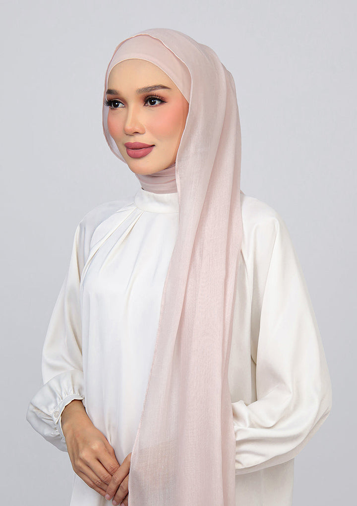 Nude - Modal Woven Shawl Set with Inner