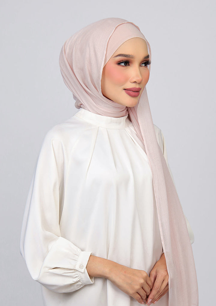 Nude - Modal Woven Shawl Set with Inner