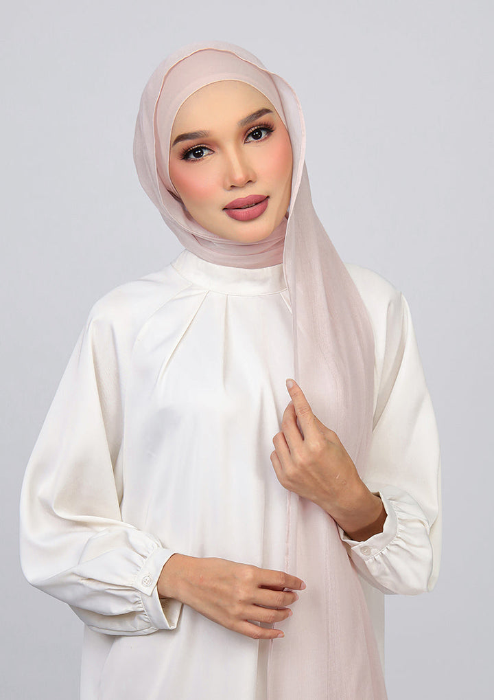 Nude - Modal Woven Shawl Set with Inner