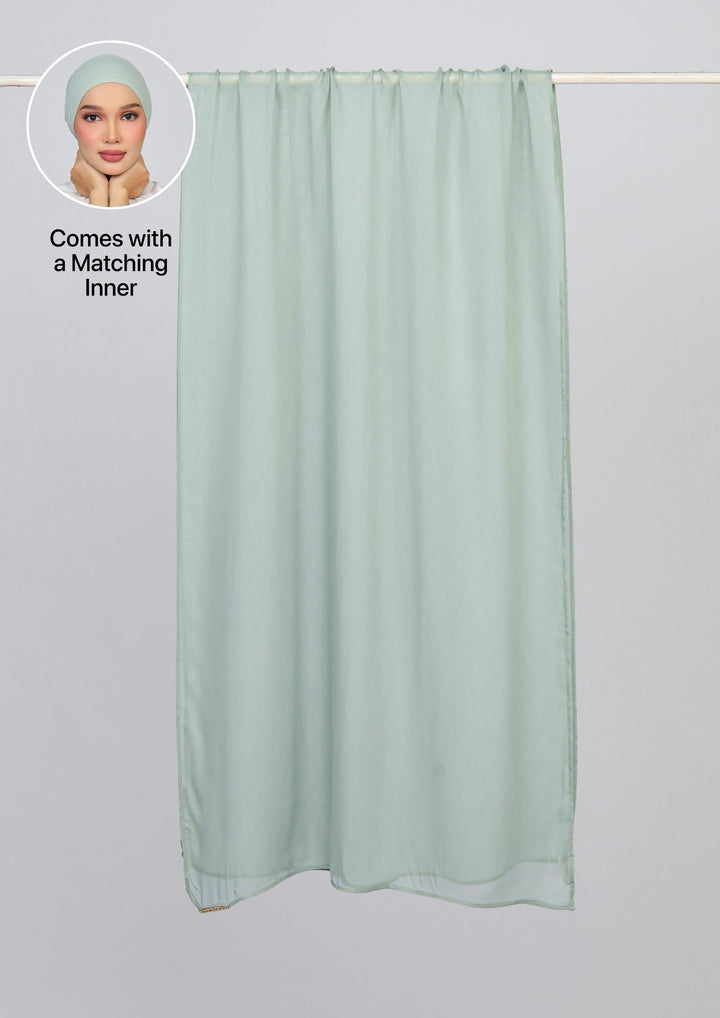 Sage - Modal Woven Shawl Set with Inner
