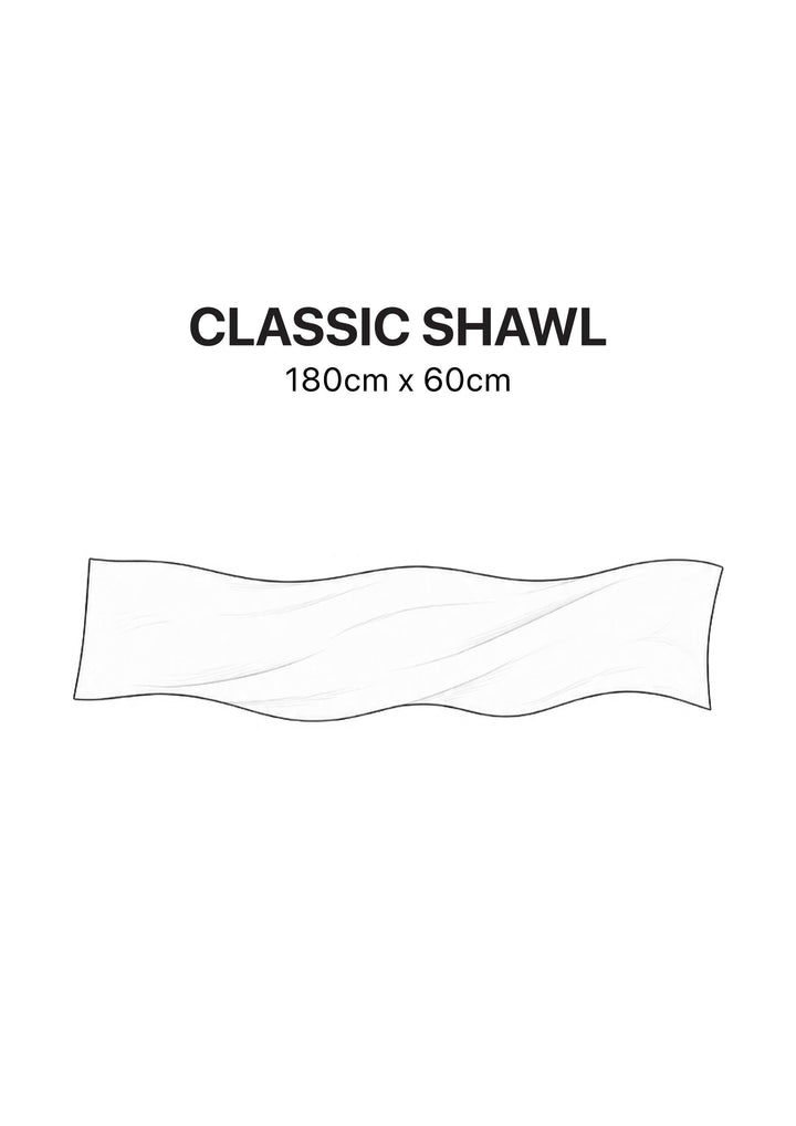 White - Modal Woven Shawl Set with Inner