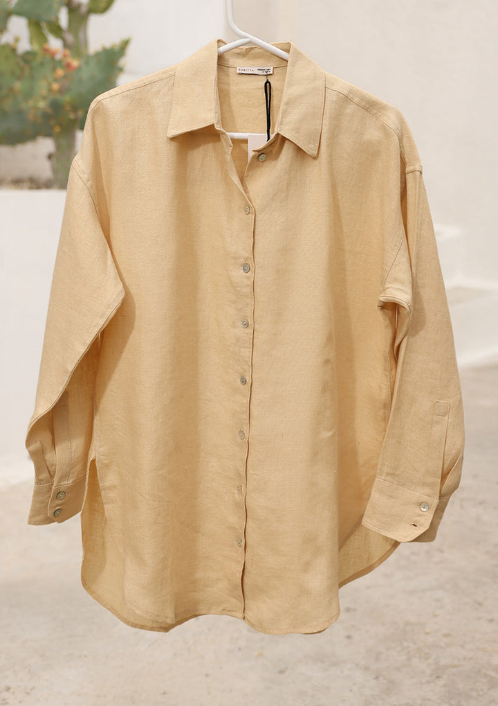 100% Italian Linen Set - Butter Yellow