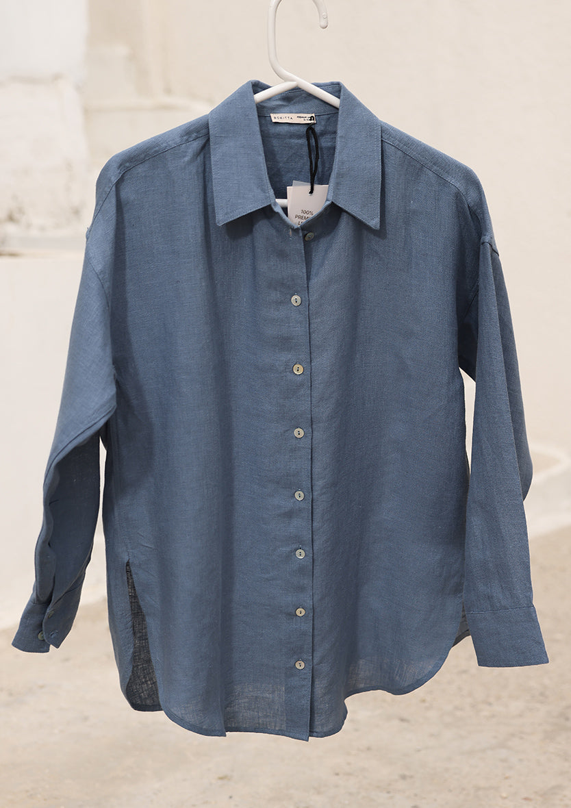 100% Italian Linen Set - Blue