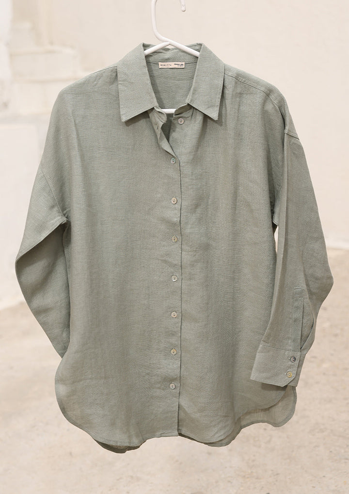100% Italian Linen Set - Sage Green