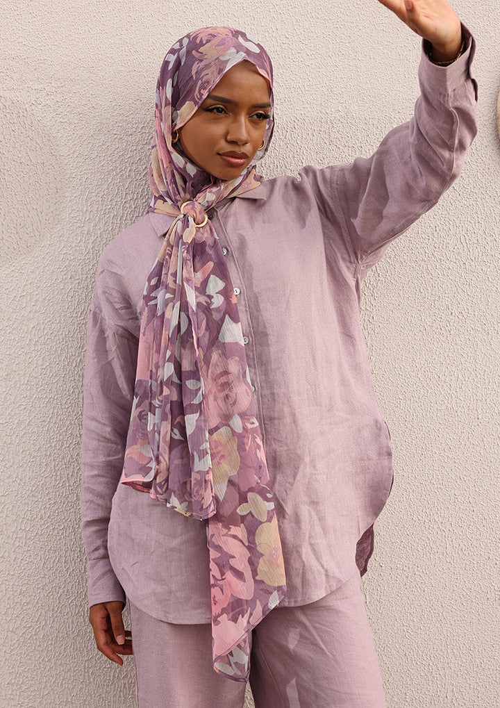 100% Italian Linen Set - Lilac