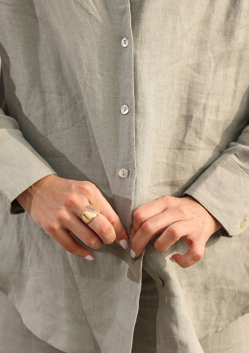 100% Italian Linen Set - Sage Green