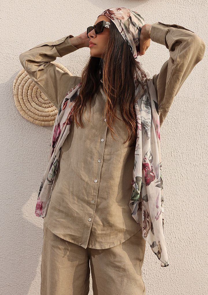 100% Italian Linen Set - Olive
