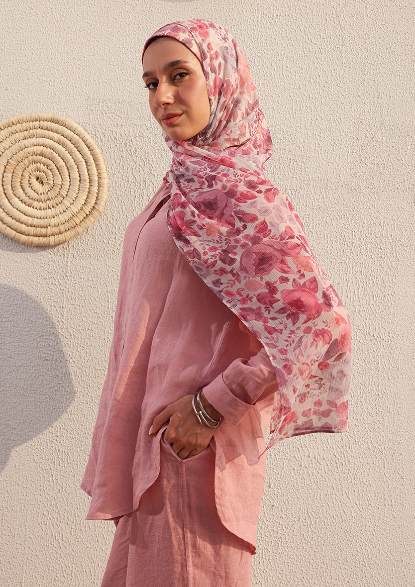 100% Italian Linen Set - Pink