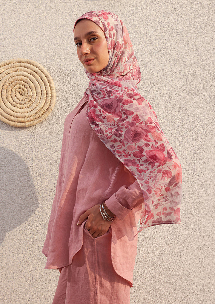 100% Italian Linen Set - Pink