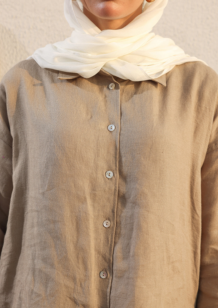 100% Italian Linen Set - Olive