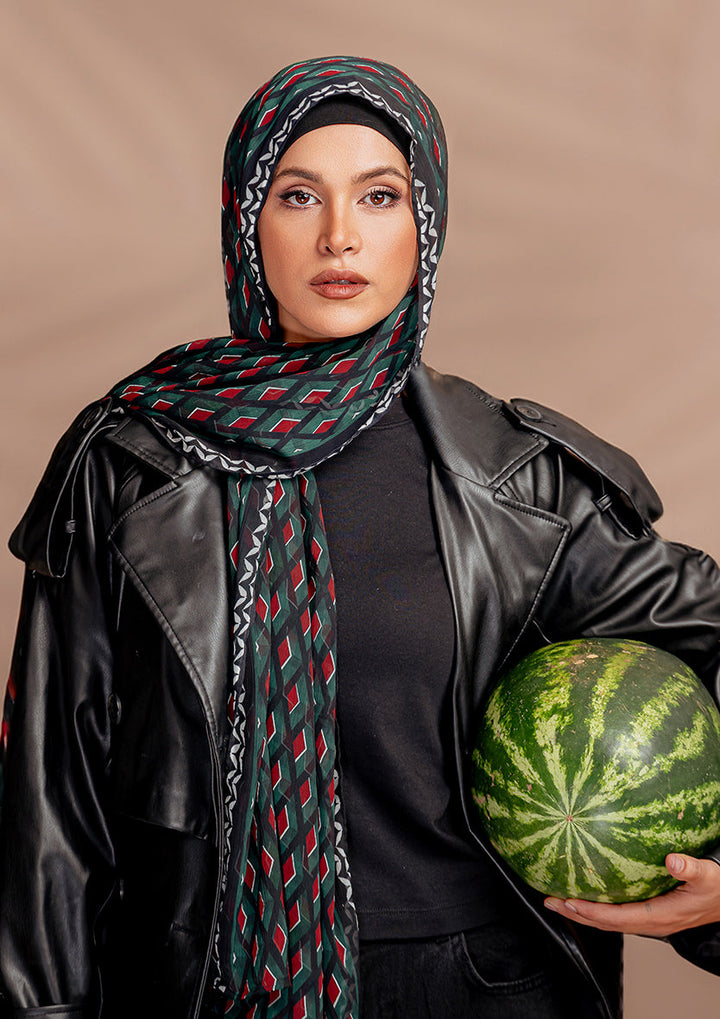 Watermelon - Instant Hijab With Inner