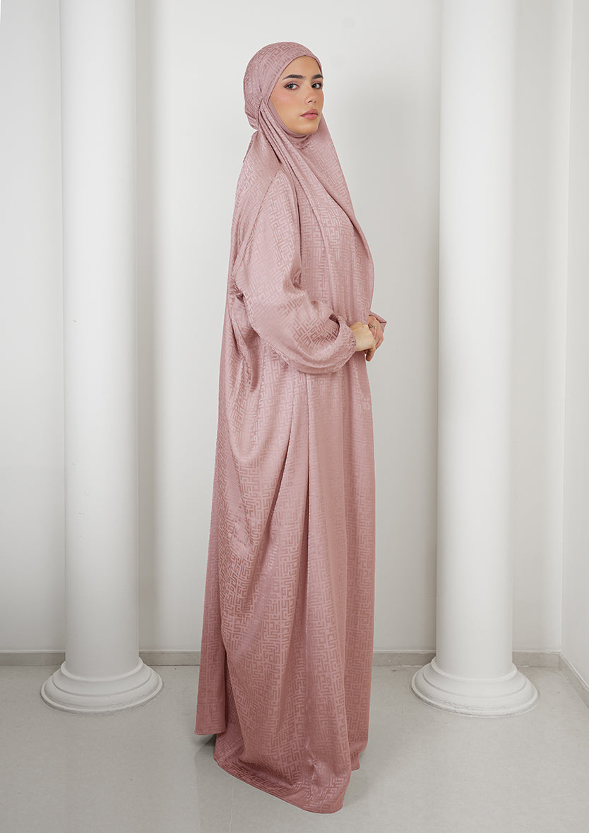 Monogram Woodrose - Women Gown - Plain Jacquard Satin