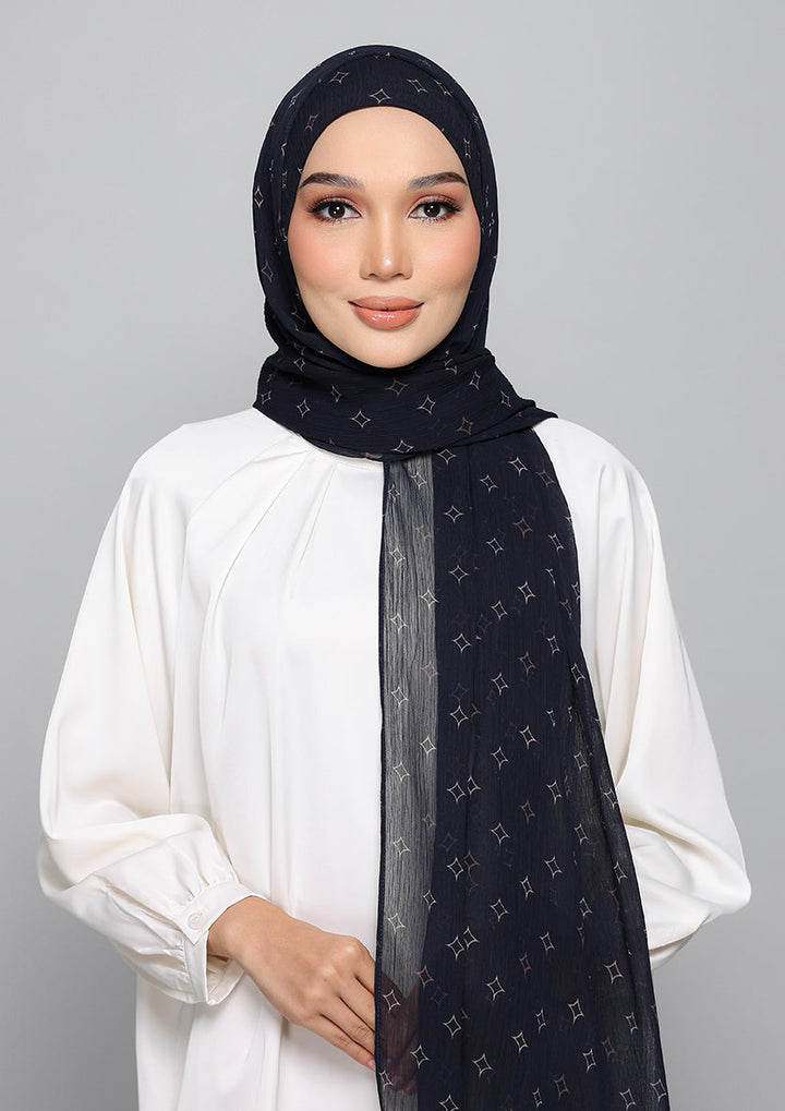 Sparkle Navy - Instant Hijab With Inner