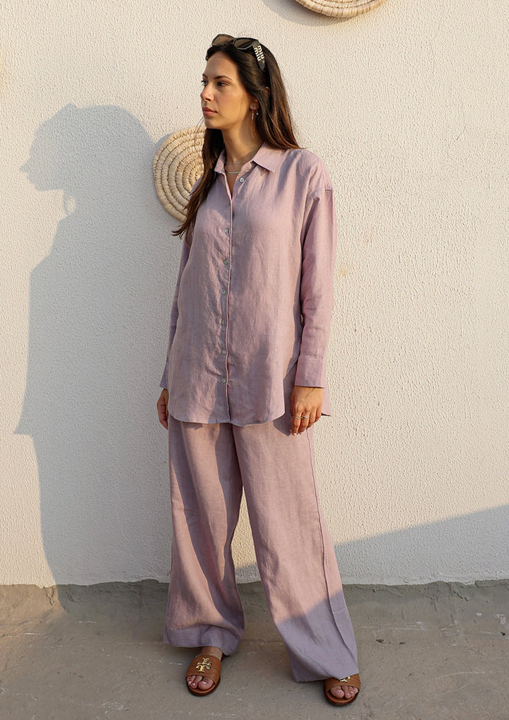 100% Italian Linen Set - Lilac