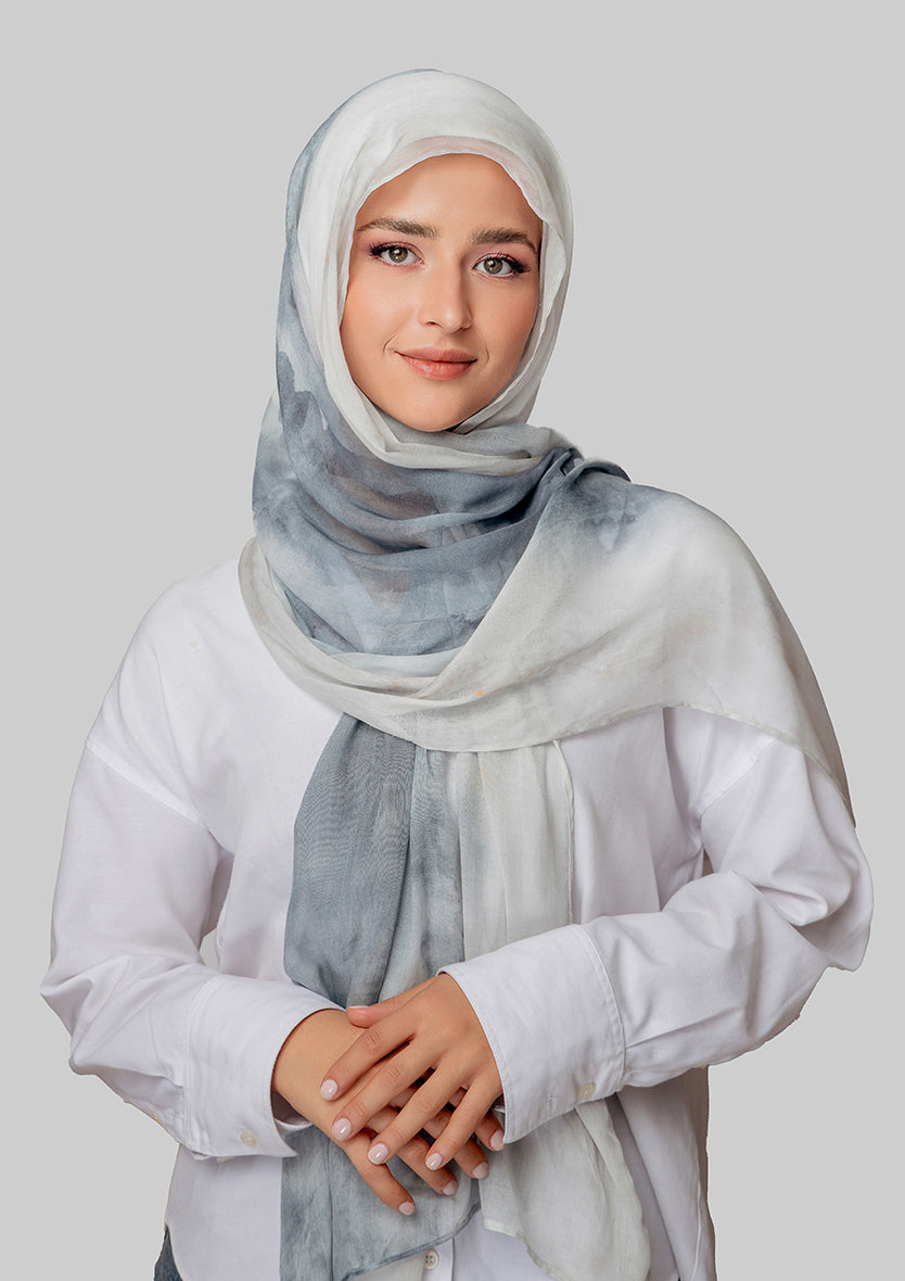Silver Mist - Modal Woven Shawl