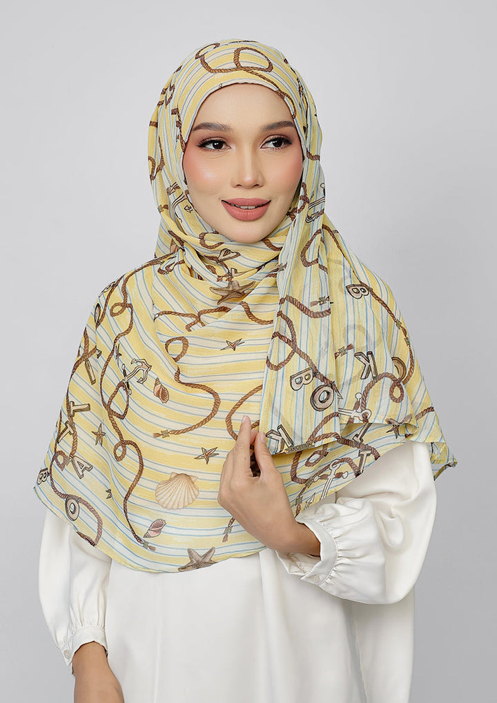 Sunlit Sailor - Instant Hijab With Inner