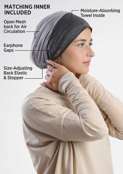 Cardio Sports Hijab Heather