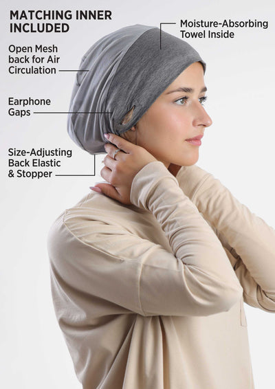 Cardio Sports Hijab Heather