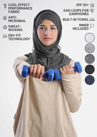 Gym Sports Hijab Heather