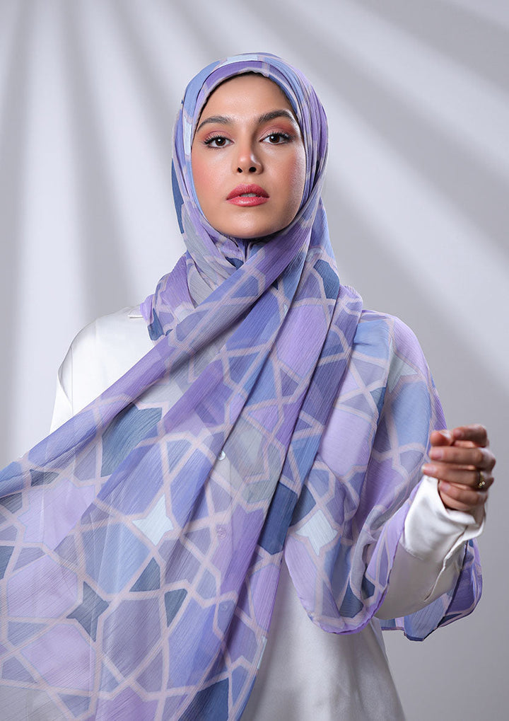 Urjuwan-Printed Crinkled Chiffon