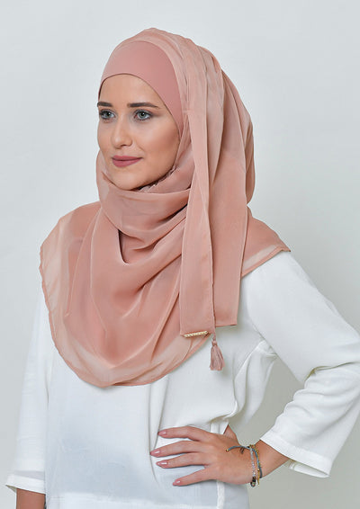 Latte-BASICS Plain Lite Chiffon